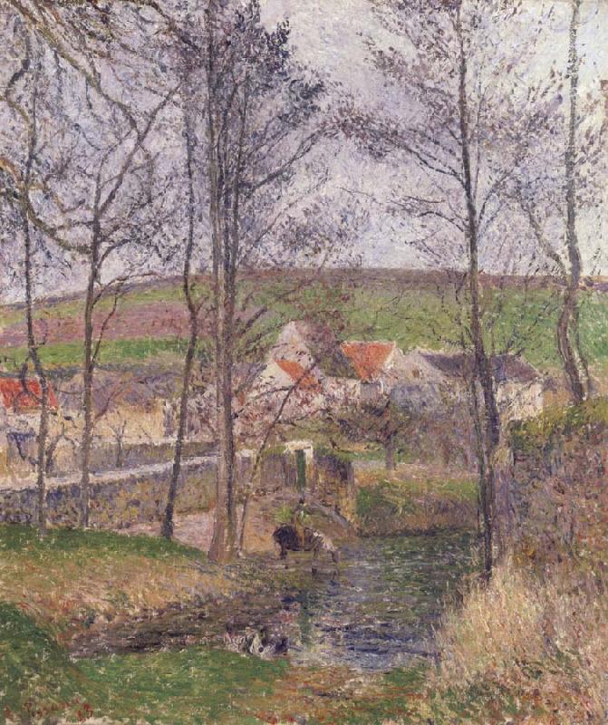 Camille Pissarro The banks of the Viosne at Osny France oil painting art